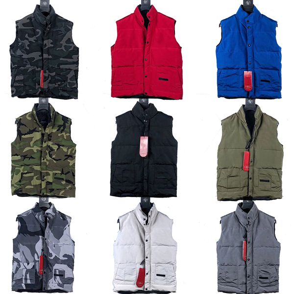 

vest canada winter men warm sleeveless vest cotton jacket male zipper waistcoat for autumn male big goose homme warm vest for women c7, Black