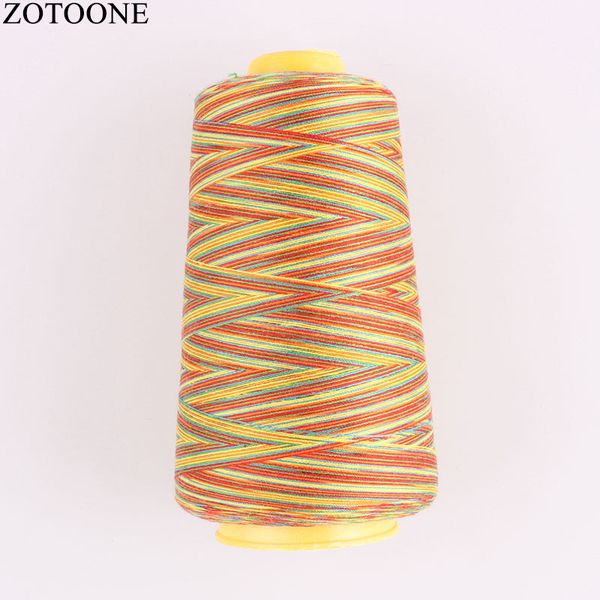 

zotoone 40s / 2 3000 ярдов полиэфирные швейные вышивальные нити красочная машинная пряжа для кожаной ткани швейные нити аксессуар d, Black;white