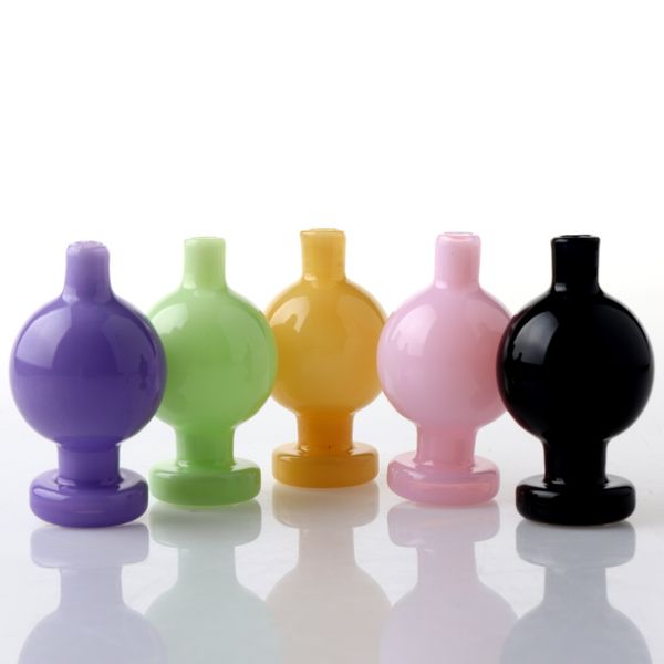 

DHL Color Glass Bubble Carb Cap 25mm/28mmOD Directional Glass Carb Cap Universal Carb Caps For Beveled Edge Quartz Banger Glass Water Pipes