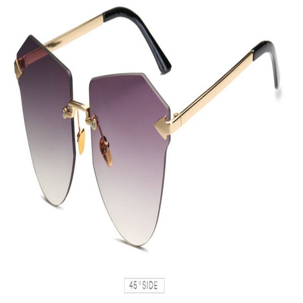 

arrow frameless gold sunglasses peekaboo metal round sunglasses women retro vintage summer frameless sun glasses big frame male 2019 ancjd o