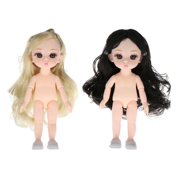 

16см bjd куклы тела diy частей белой кожи 13 суставы гибкая кукла игрушка 2pcs