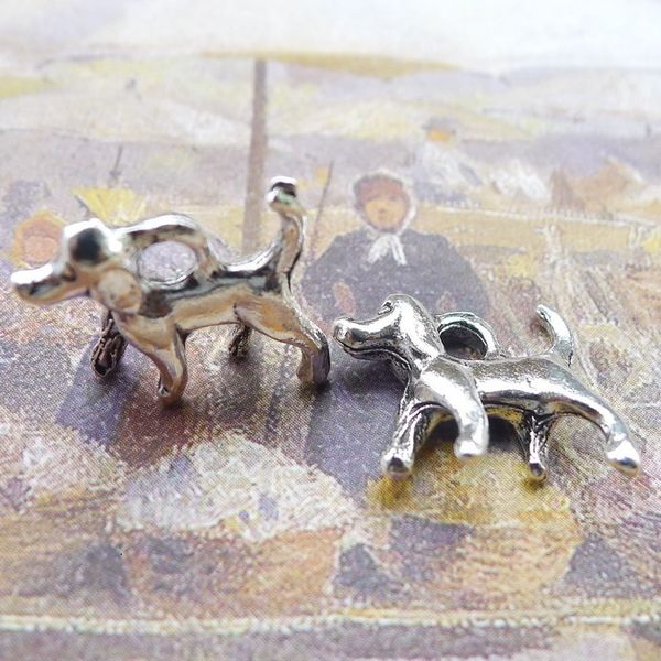 

a1046 14*15mm puppy ancient silver combine gold product parts diy100 individual / package 1.9 g, Bronze;silver