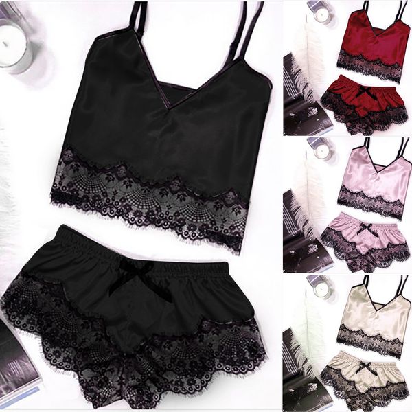 

lingerie micro bikini shop open bra lenceria womens satin sling sleepwear lace bowknot nightdress underwear #501, Red;black