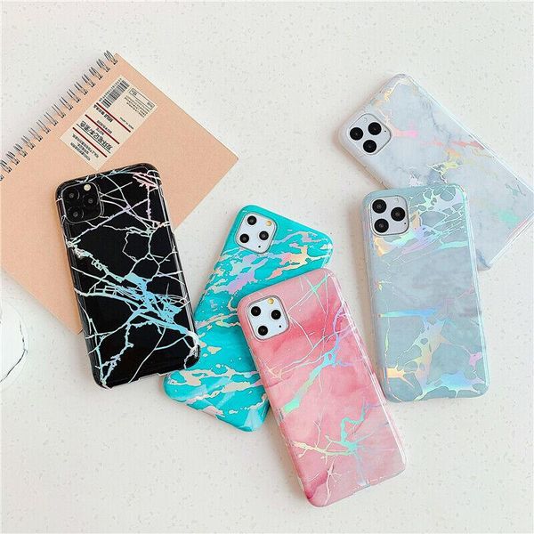 

eshop phone case for iphone 11 pro max luxury glossy plating marble cover for iphon xs max xr 7 8 6 plus