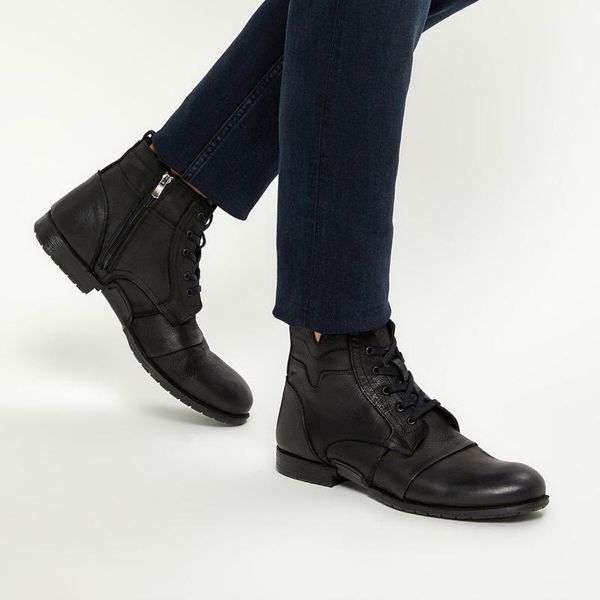 

flo 4012 black men boots forester