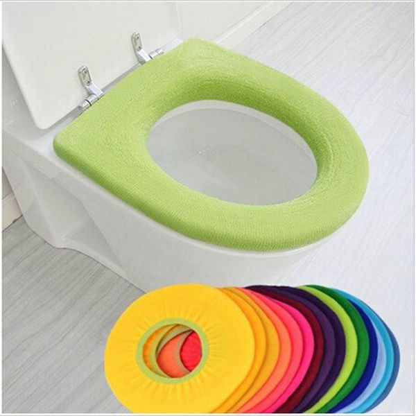 

o-shaped bathroom toilet seat cover pads warm daily products household flush home & living random color washable 1pc soft toilet seats