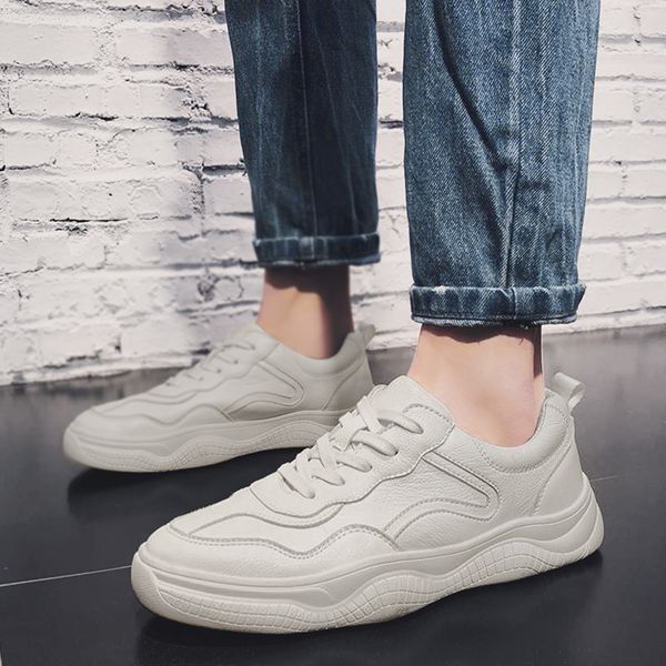 

man leather shoes fashion casual shoes male sneakers men's oxfords footwear breathable loafers moccasins de hombre, Black