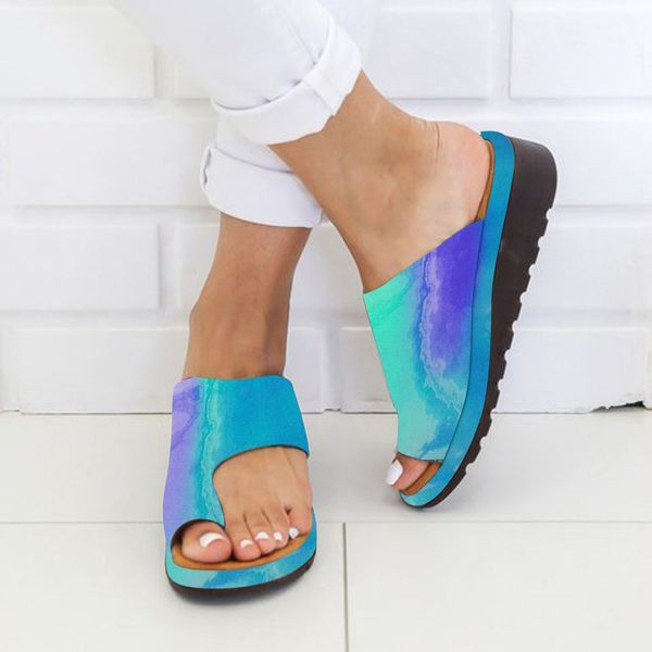 

women flats wedges slipper fluorescent color open toe ankle beach shoes roman sandals plus size summer women slippers 8.29, Black