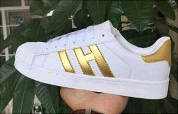 

2019 low price spring gazelle fashion men women original superstar super shoes golden size 36-44 skateboarding flat shoes, Black