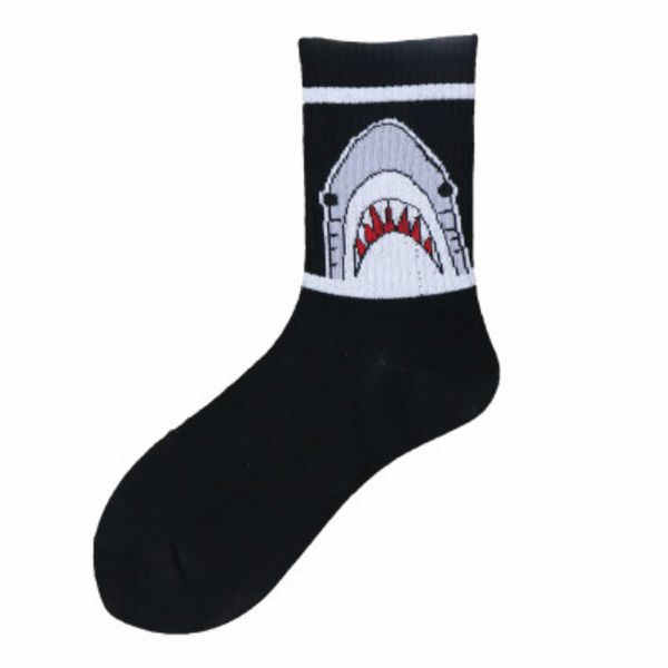 

men's designer socks popular logo street maple leaf mid-tube stockings pure hip-hop personality sports basketball long hose new, Black