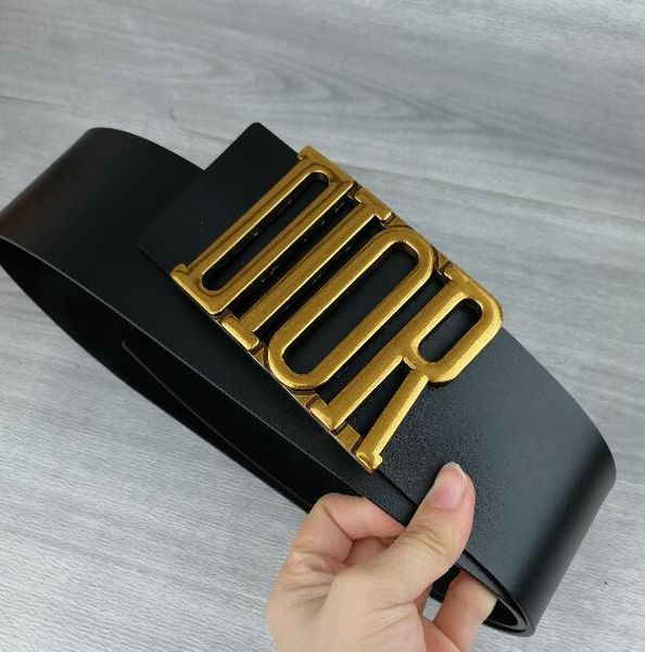 

wide 7cm 2020 new fashion brand designer belt designed for men and women casual fashion belt smooth belt buckle wholesale shi 789, Black;brown