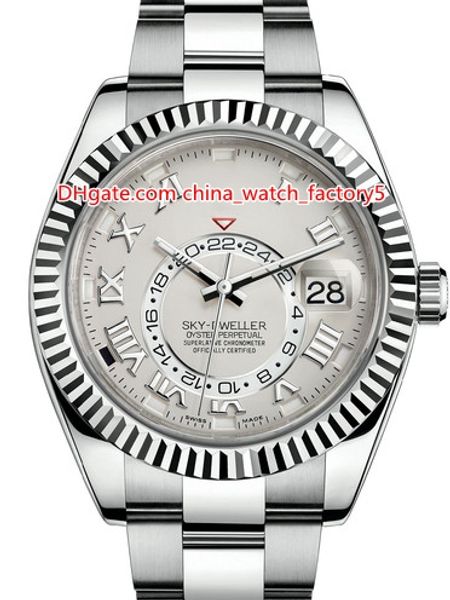 

8 style perpetual 42mm sky-dweller gmt workin 326934 326933 326938 platinum asia 2813 movement automatic mens watch watches, Blue;white