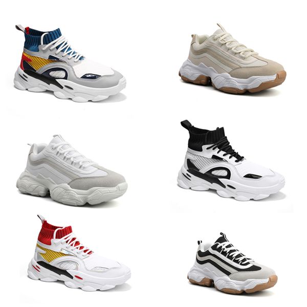 

2020 non-brand men running shoes sock shoes platform dad chaussures mens trainers walking athletic sport sneakers vintage 40-44 1-15, White;red