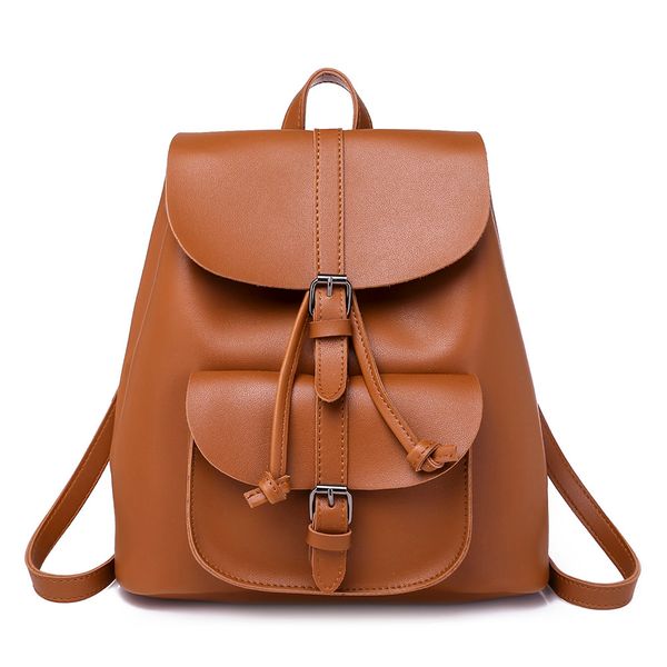 

school backpack for women backpack leather small mochila feminina vintage red shoulder bag female mini school rucksack sac a dos
