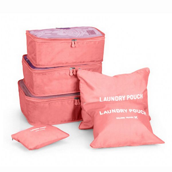 

6pcs travel bag waterproof packing cube for clothes solid storage bags luggage organizer pouch luggage bag #rh40