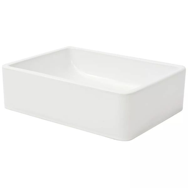 

basin ceramic white 41x30x12 cm bathroom storage organization