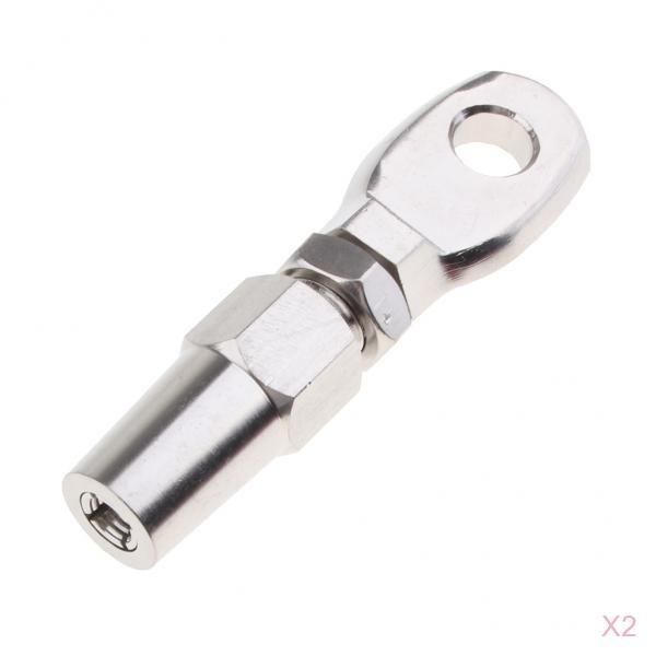 

2 pcs 10mm stainless steel eye terminal end compression without compression