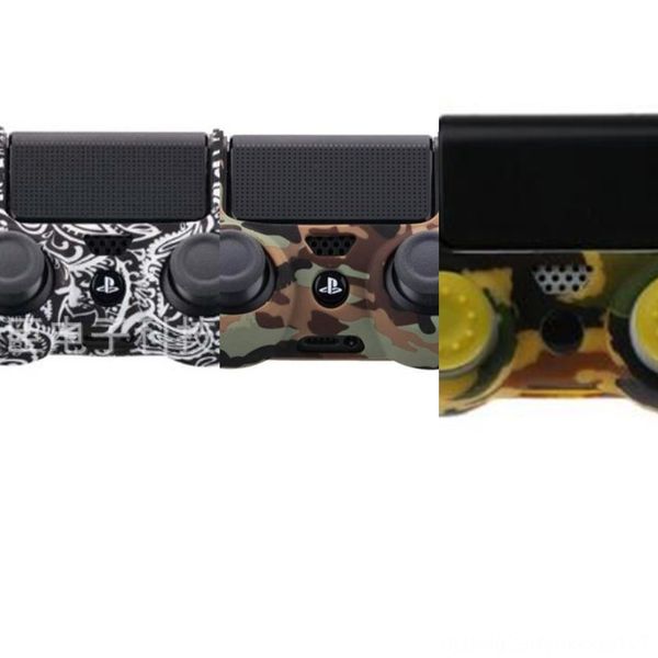 

gndi0 soft silicone skin accessories grip cover case with lanyard game non-slip point handle cover for sony ps4 game controller