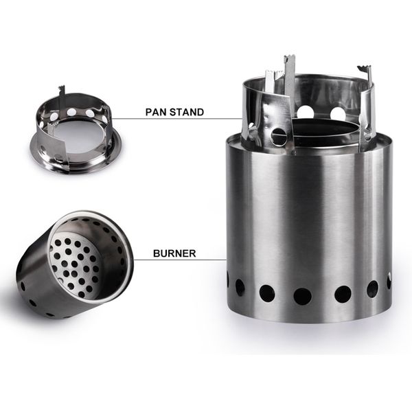 

portable wood camp stove foldable solidified alcohol burners backpacking picnic firewood furnace stoves