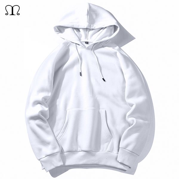 

warm fleece hoodies men sweatshirts 2019 new spring autumn solid white color hip hop streetwear hoody man's clothing eu szie xxl, Black
