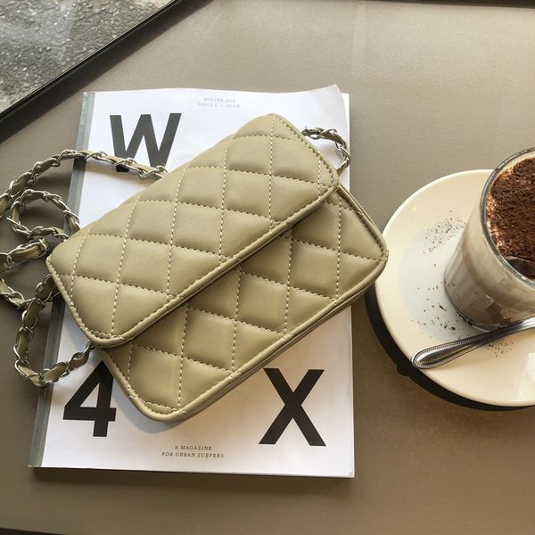 

женская сумка через плечо 2020 флип корейский классический маленький и легкий бриллиантовый мешок новая цепочка