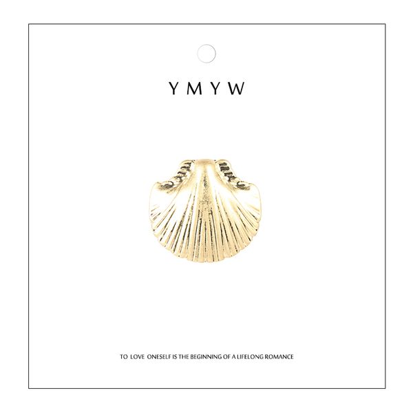 

ymyw new trendy brand metal shell open ring minimalist gold silver vintage accessories fashion jewelry women beach party gift, Golden;silver