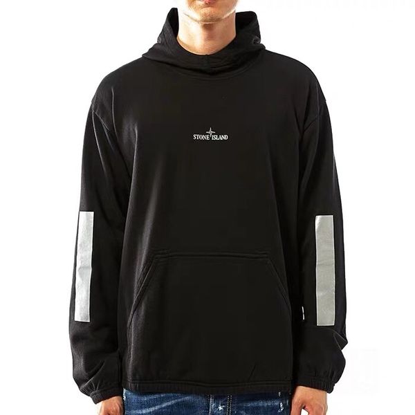 

mens hoodie brand fashion style sweater for men women brand hoodie side striped jumpers terry sweatshirt, White;black