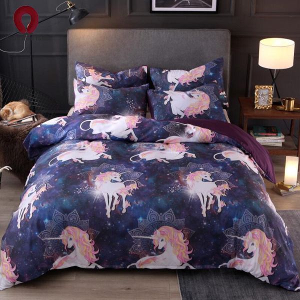

bedding unicorn 3 sets of boho style duvet with pillowcase color print shopping
