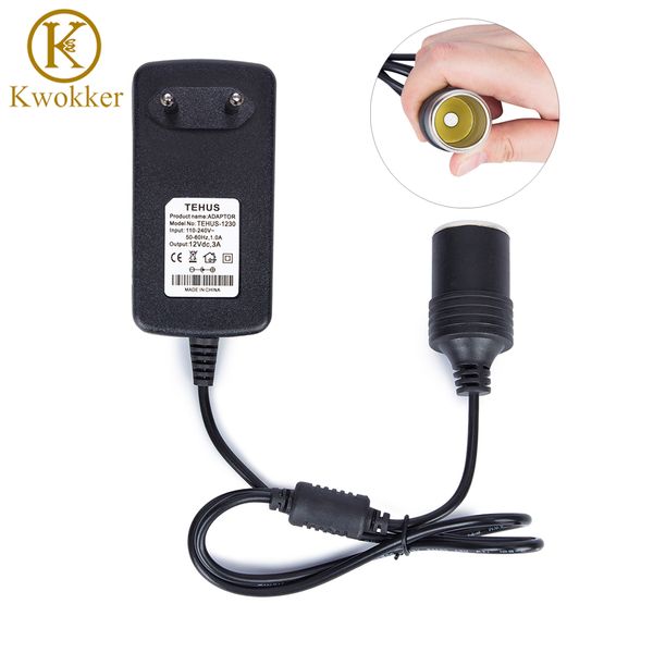 

mini 3a eu/us plug 110/240v ac to dc converter 12v 3a car cigarette lighter transformer socket adapter charger for car gps e-dog