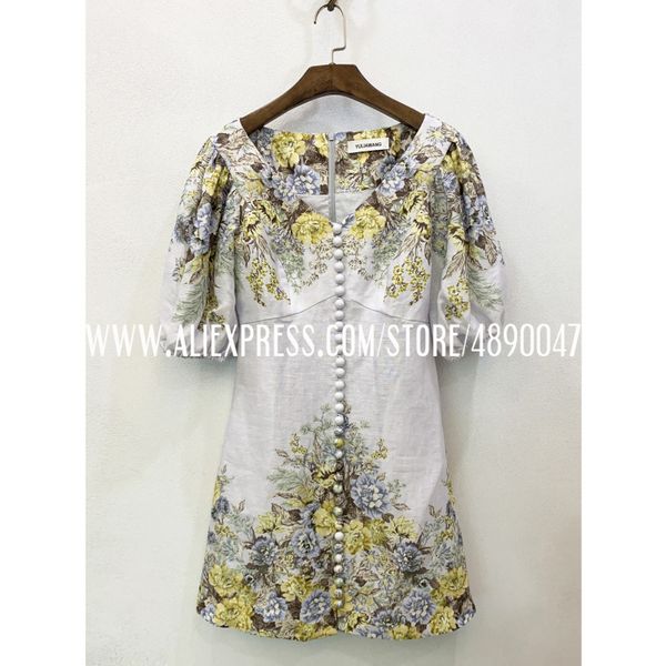 

women's summer 2020 v-neck floral bohemian beach dress linen print dress brightside off shoulder mini, Black;gray