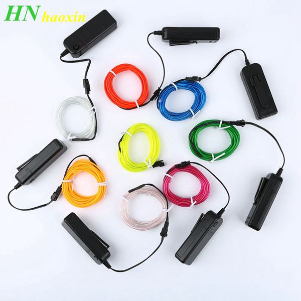 

Haoxin 3V 3M Glow EL жильный кабель LED Neon Christmas Dance Party DIY костюмы Одежда Luminous автомобилей Свет украшения Одежда Болл Rave
