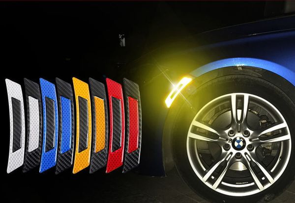 

100% новый бренд автомобильных светоотражающих наклеек, отделка кузова полосы, углеродного волокна противоударные полосы, наклейки предупреж