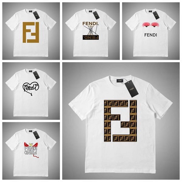 

men's cotton t-shirt s-2xl designer original brand with logo and fashion 100% cotton print letter short sleeve t-shirt #564115, White;black