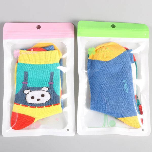 

ferimo 100pcs universal children socks baggies underwear stockings headphones self sealing bag zip lock plastic storage bags