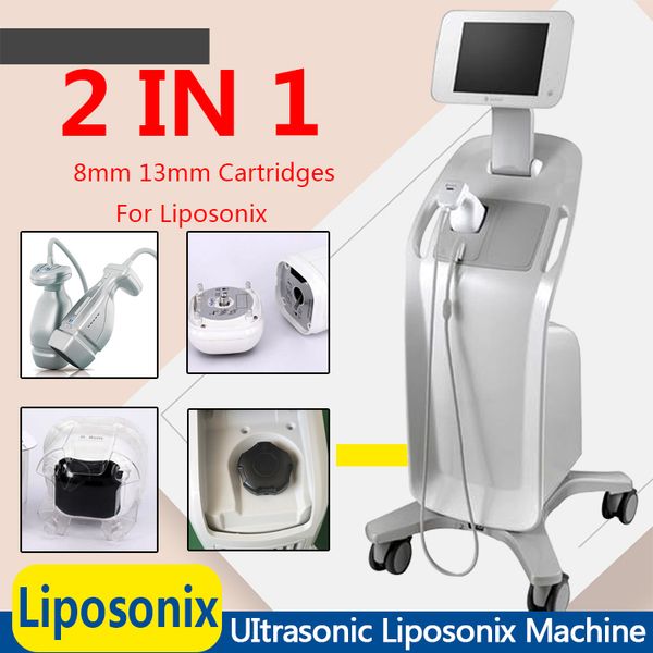 

manufacturer direct sale two cartridges 8.0mm 13.0mm liposonix lipo hifu slimming machine for home use