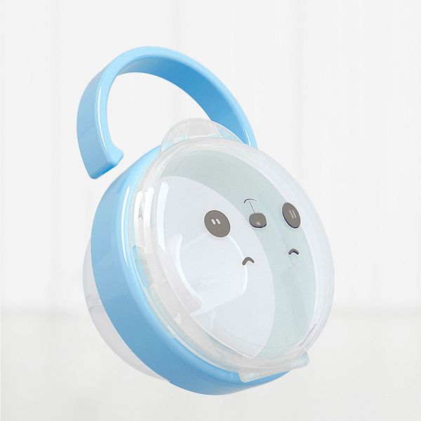 

1 pc cute portable pacifier holder nipple case pacifier storage box with hook pacifier pp plastic box wholesale