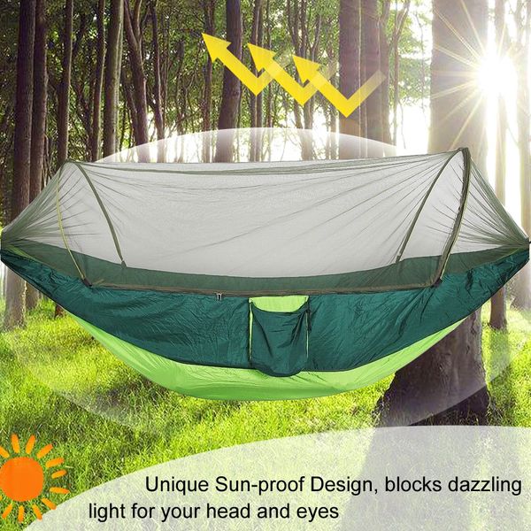 

1-2 person outdoor mosquito net hammock parachute hammock camping hanging foot travel portable double chair camp network