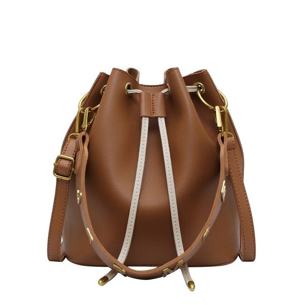 

2020 new ladies bucket bag fashion korean messenger bag retro simple shoulder
