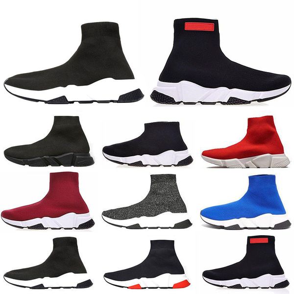

Special Offer Sock Shoe designer For men women Speed Trainer fashion Luxury black white blue glitter Flat Brand mens Trainers sneakers 36-45