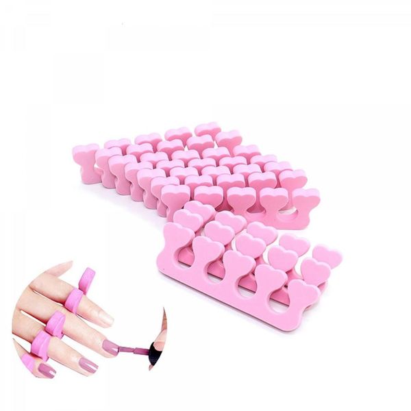 

10pcs/pack pink nail art toes separators fingers foots sponge soft gel uv beauty tools anti touch manicure pedicure professional
