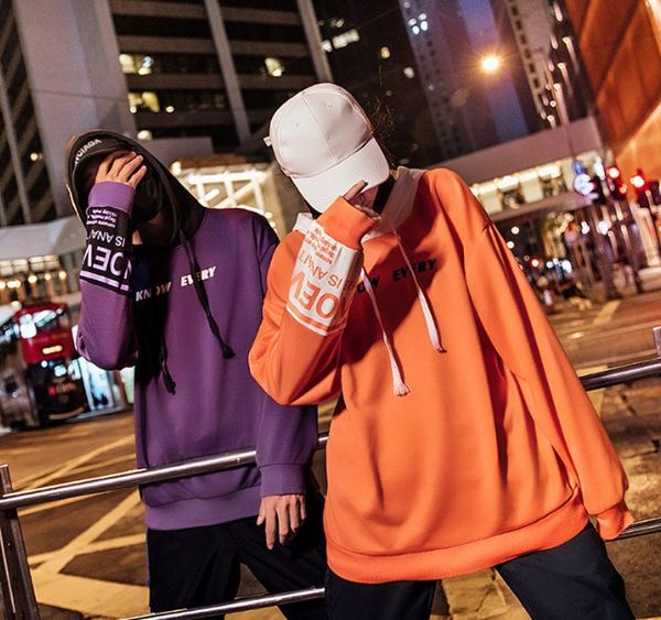 

american street popular logo loose new casual jacket pullover hoodie hoodie hoodie popular logo, Black