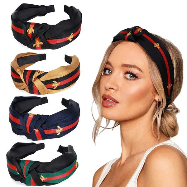 Small Bee Stripe Grosgrain Ribbon Girls Hair Clip Korean Version
