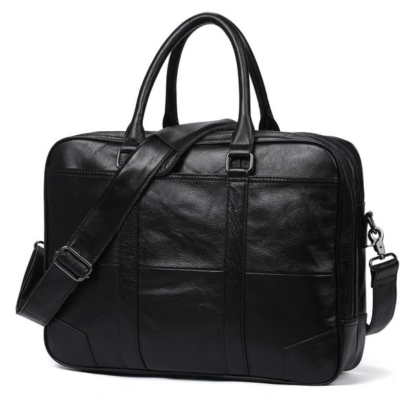 

european and american fashion genuine leather men's bag big 15" laphandbag natural cow leather men business briefcase