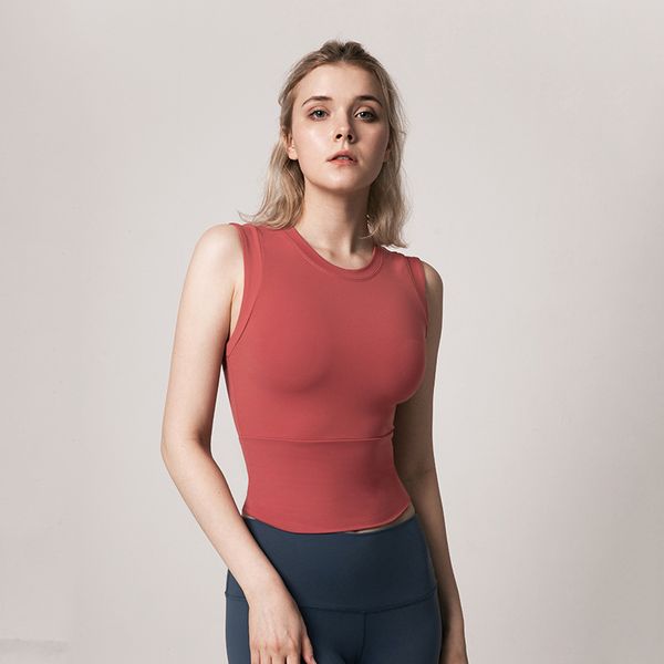 

sports tight female yoga clothes ladies running quick-drying fitness clothes sleeveless t-shirt fitness shirt yoga vest, White;red