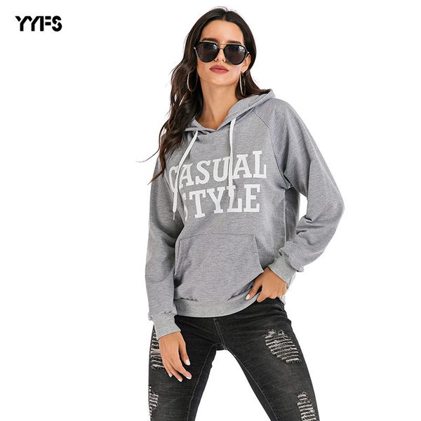 

womens designer quarter batwing sleeve hooded sweatshirt female student letter printing, Black