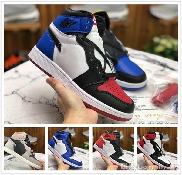 

2020 1s mid gs black orange purple multi color basketball shoes men unc mocha spiderman chicago mens trainers sports sneakers