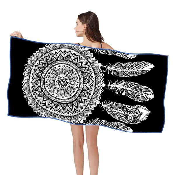 

3d hd printed beach swimming towel quik dry microfiber fabric sand multifuntion beach towels
