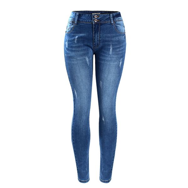 

Fashion Women `S Basic Chic Style Fading Stretch Skinny Ture Denim Jeans Woman Pantalon Female Mid Waist Jeans Free Shipping