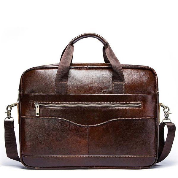 

business man briefcase cowhide man shoulder bag satchel genuine cow leather package for laphandbag large travel totes