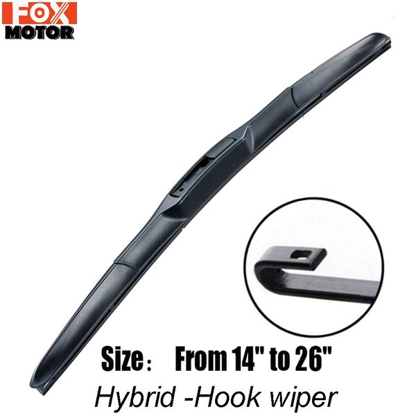 

misima hybrid 3-section windshield wiper blade front window for u j hook arm 14" 16" 17" 18" 19" 20" 21